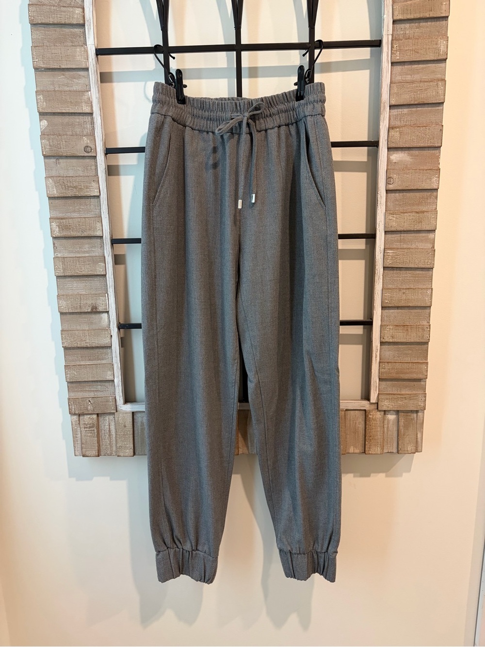 Zara Gray Drawstring Jogger Pants